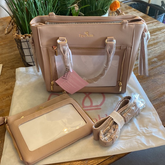 NIP Piper Noble Display Bag Charlotte Satchel in Blush - Picture 5 of 10